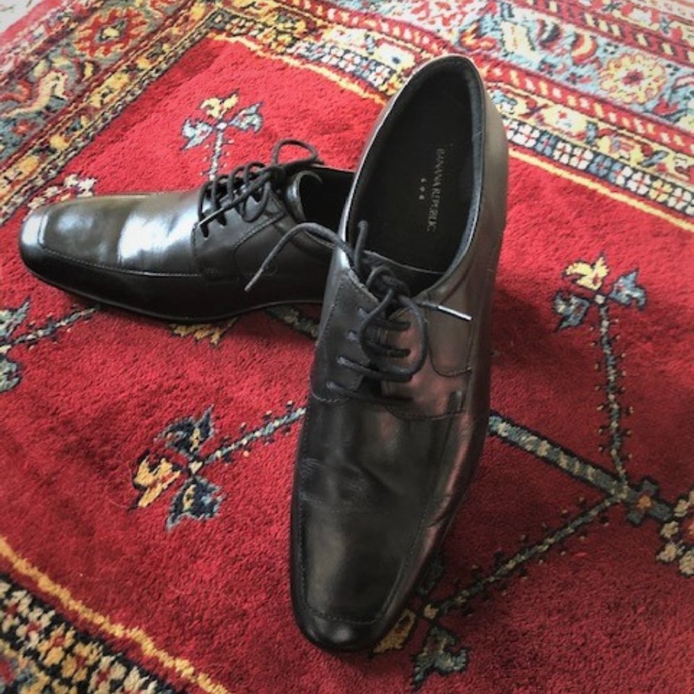 Banana Republic Men Black Dressy Leather Shoes